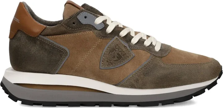 Tropez Haute suede-panelled sneakers