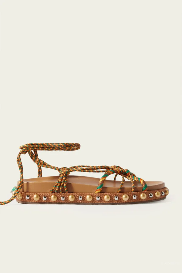 Tropical Rope Footbed Flat in Costa Tabasco