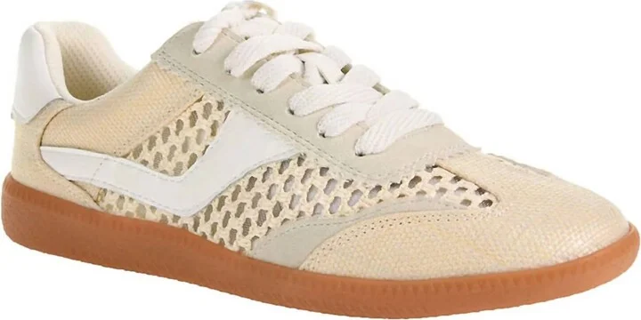 Tropics Raffia Sneaker In Ivory
