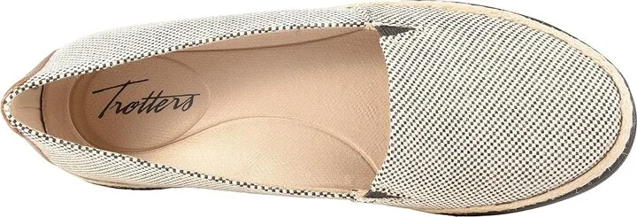 Trotters Accent Women's Slip on Shoes Black/Rust Linen/Smooth Man Made : 7.5 M (B), Textile - Image 3