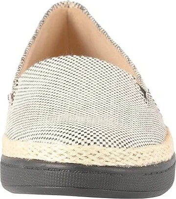 Trotters Accent Women's Slip on Shoes Black/Rust Linen/Smooth Man Made : 7.5 M (B), Textile - Image 6
