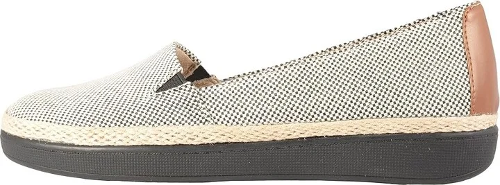 Trotters Accent Women's Slip on Shoes Black/Rust Linen/Smooth Man Made : 7.5 M (B), Textile - Image 7