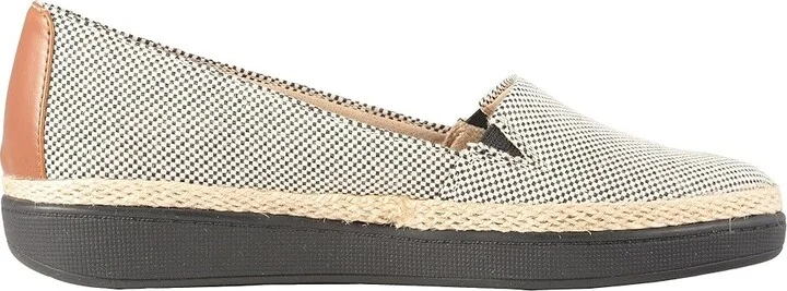 Trotters Accent Women's Slip on Shoes Black/Rust Linen/Smooth Man Made : 7.5 M (B), Textile - Image 8