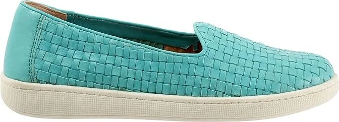 Trotters Adelina Women's Flat Shoes Aqua Blue : 6.5 WW (EE), Leather - Image 7