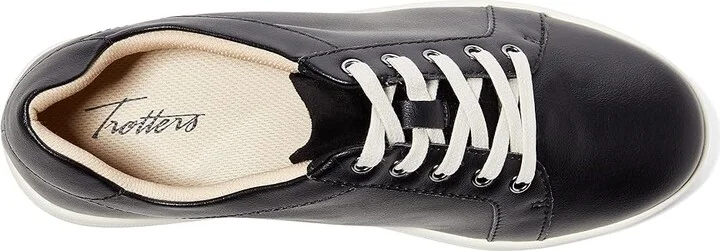 Trotters Adore Women's Shoes Black Leather/Black Suede Veg : 7 N (AA), Synthetic - Image 2