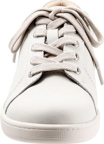 Trotters Adore Women's Shoes Off-White Leather/Beige Suede Veg : 5 M (B), Synthetic - Image 5