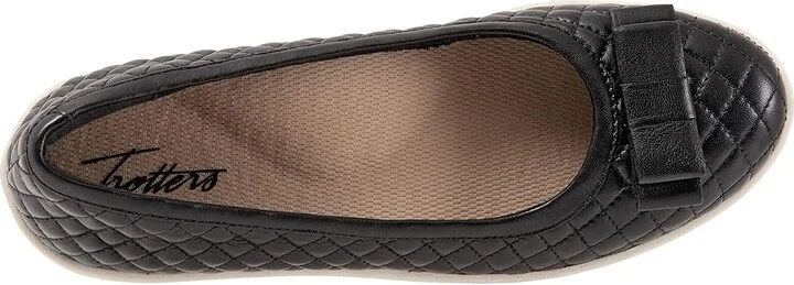 Trotters Anna Women's Flat Shoes Black : 5.5 M (B), Leather - Image 2