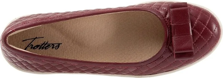 Trotters Anna Women's Flat Shoes Dark Red : 10 N (AA), Leather - Image 2