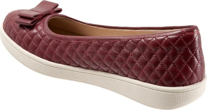 Trotters Anna Women's Flat Shoes Dark Red : 10 N (AA), Leather - Image 4