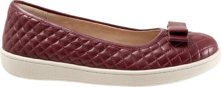 Trotters Anna Women's Flat Shoes Dark Red : 10 N (AA), Leather - Image 7