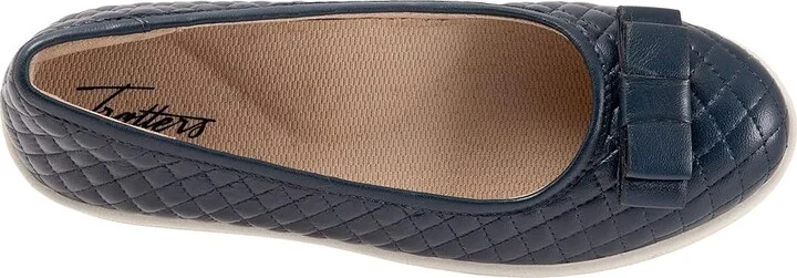 Trotters Anna Women's Flat Shoes Navy : 9.5 M (B), Leather - Image 2