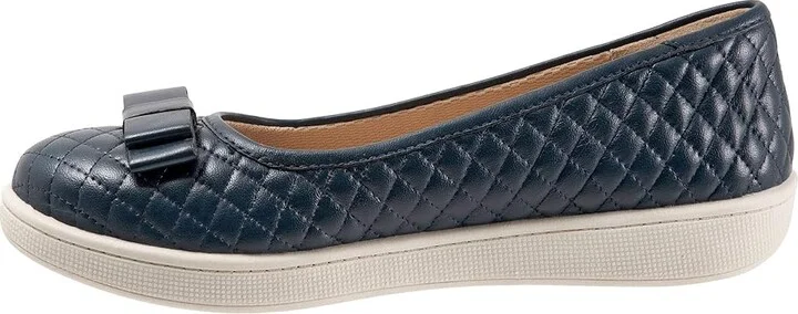 Trotters Anna Women's Flat Shoes Navy : 9.5 M (B), Leather - Image 6