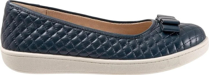 Trotters Anna Women's Flat Shoes Navy : 9.5 M (B), Leather - Image 7