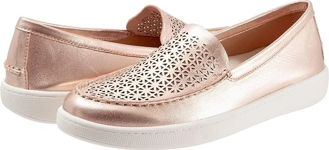 Trotters Audrey Women's Shoes Rose Gold Metallic : 6 M (B), Leather