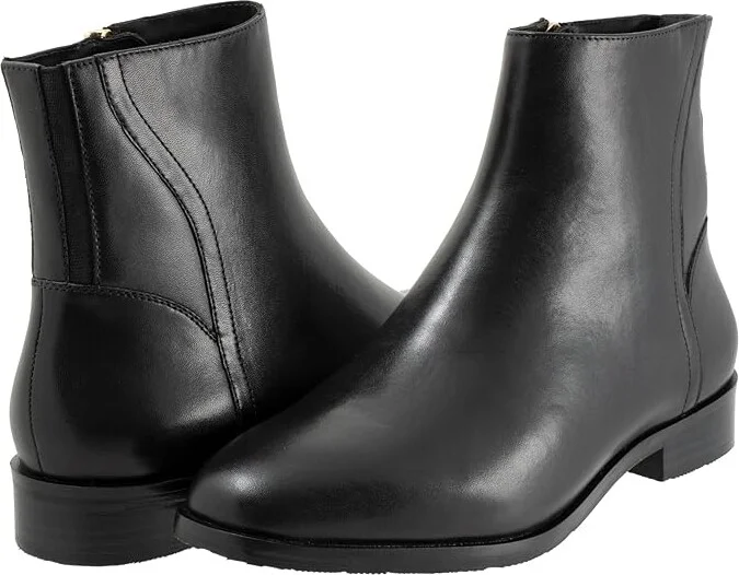 Trotters Ava Women's Boots Black : 7 N (AA), Leather/Rubber