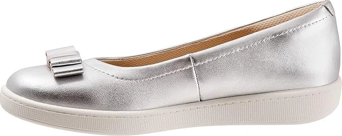 Trotters Avery Women's Shoes Silver Metallic : 7 N (AA), Leather - Image 6