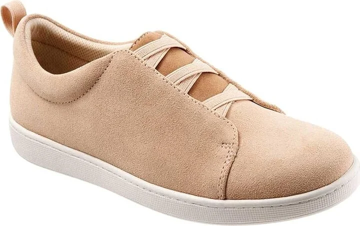 Trotters Avrille Women's Shoes Ivory Suede Leather/Veg : 7.5 M (B), Synthetic/Leather