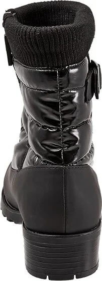 Trotters Berry Mid Women's Cold Weather Boots Black/Patent Veg Calf Leather : 8 N (AA), Synthetic - Image 4