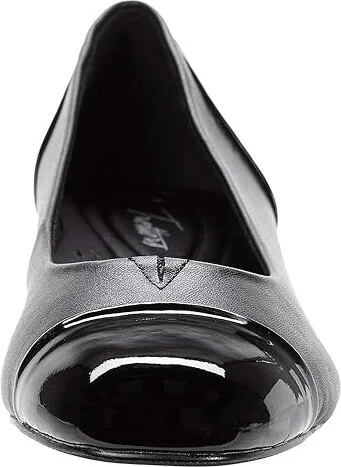 Trotters Daisy Women's Shoes Black Leather/Patent Leather : 7 WW (EE) - Image 5