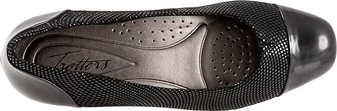 Trotters Daisy Women's Shoes Black Mini Dot : 7.5 WW (EE), Synthetic - Image 2