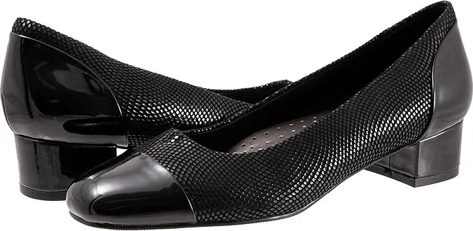 Trotters Daisy Women's Shoes Black Mini Dot : 7.5 WW (EE), Synthetic