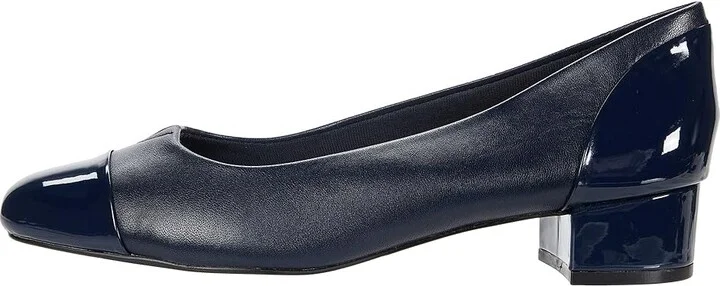 Trotters Daisy Women's Shoes Navy Leather/Patent Leather : 9 WW (EE) - Image 6