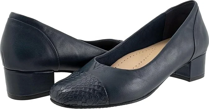 Trotters Daisy Women's Shoes Navy Snake : 10 N (AA), Synthetic