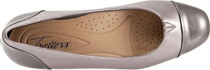 Trotters Daisy Women's Shoes Pewter : 7 WW (EE), Synthetic - Image 2