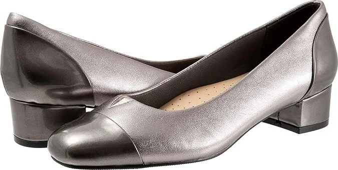 Trotters Daisy Women's Shoes Pewter : 7 WW (EE), Synthetic