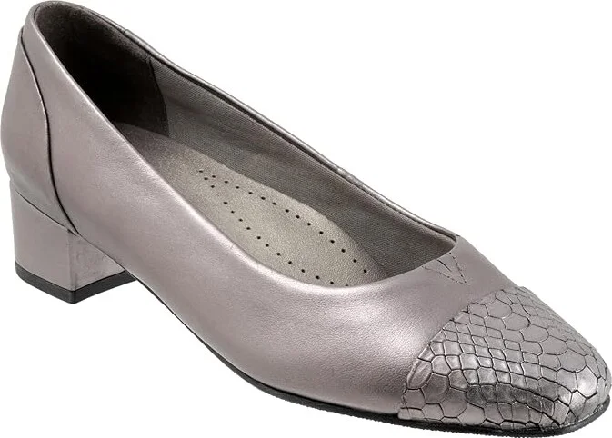 Trotters Daisy Women's Shoes Pewter Snake : 8 N (AA) - Image 5