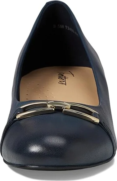 Trotters Dakota High Women's Heels Navy : 12 W (D), Leather - Image 2