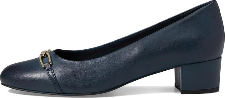 Trotters Dakota High Women's Heels Navy : 12 W (D), Leather - Image 5