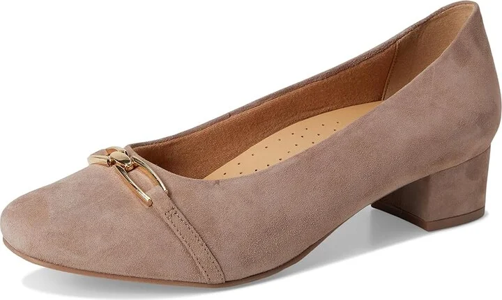 Trotters Dakota High Women's Heels Taupe Suede : 7 N (AA), Leather - Image 5