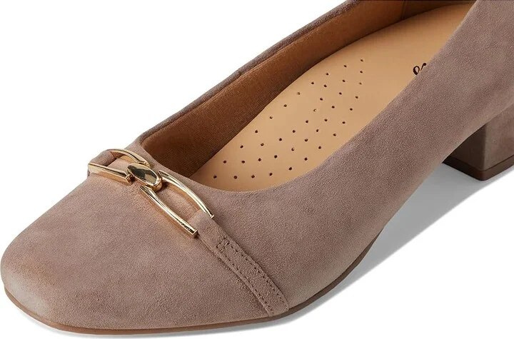 Trotters Dakota High Women's Heels Taupe Suede : 7 N (AA), Leather - Image 7
