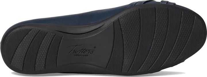 Trotters Daphne Women's Flat Shoes Navy : 9.5 W (D), Leather - Image 3