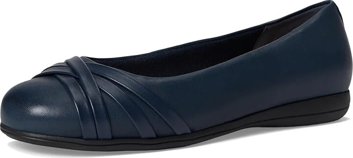 Trotters Daphne Women's Flat Shoes Navy : 9.5 W (D), Leather - Image 5
