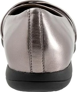 Trotters Daphne Women's Flat Shoes Pewter : 10.5 W (D), Leather - Image 4