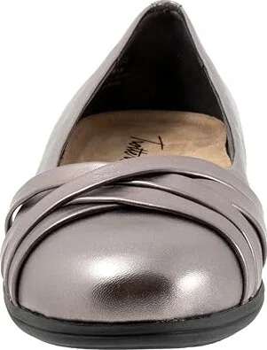 Trotters Daphne Women's Flat Shoes Pewter : 10.5 W (D), Leather - Image 5