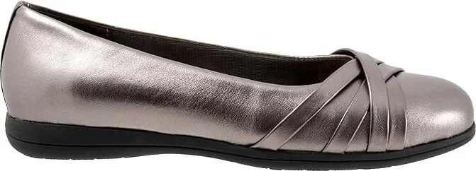 Trotters Daphne Women's Flat Shoes Pewter : 10.5 W (D), Leather - Image 7