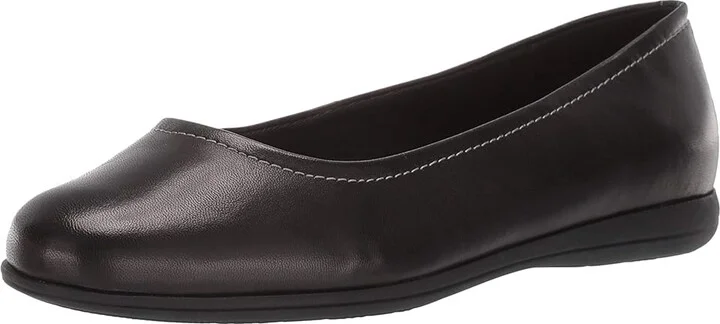 Trotters Darcey Women's Flat Shoes Black : 7.5 N (AA), Full Grain leather - Image 2