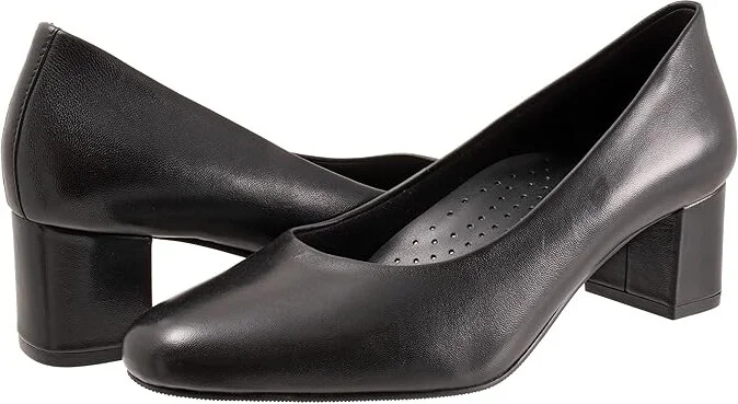 Trotters Daria High Women's Heels Black : 6.5 W (D), Suede