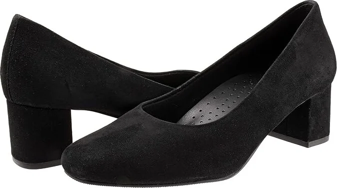 Trotters Daria High Women's Heels Black Suede : 12 N (AA)