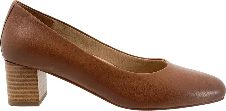 Trotters Daria High Women's Heels Cognac : 5 M (B), Suede - Image 7