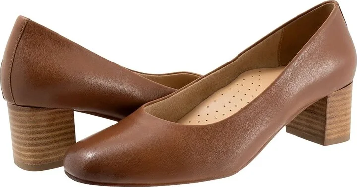 Trotters Daria High Women's Heels Cognac : 5 M (B), Suede