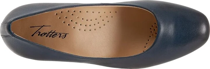 Trotters Daria High Women's Heels Navy : 10 N (AA), Suede - Image 2