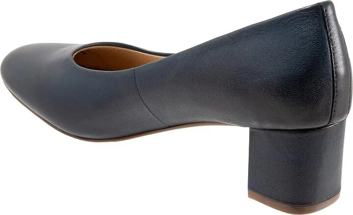 Trotters Daria High Women's Heels Navy : 10 N (AA), Suede - Image 4