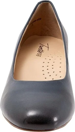 Trotters Daria High Women's Heels Navy : 10 N (AA), Suede - Image 5