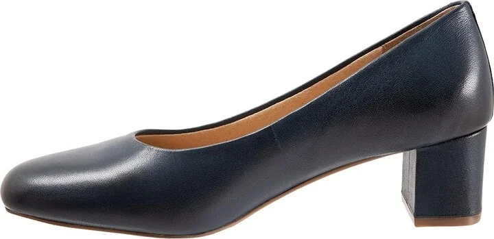 Trotters Daria High Women's Heels Navy : 10 N (AA), Suede - Image 6