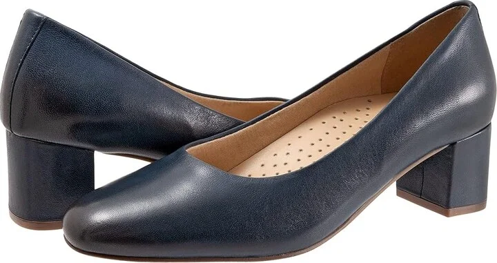 Trotters Daria High Women's Heels Navy : 10 N (AA), Suede