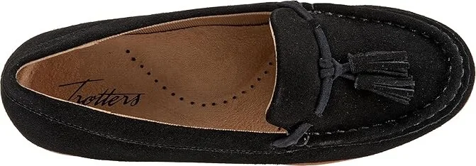 Trotters Dawson Women's Flat Shoes Black Suede : 6.5 M (B) - Image 2
